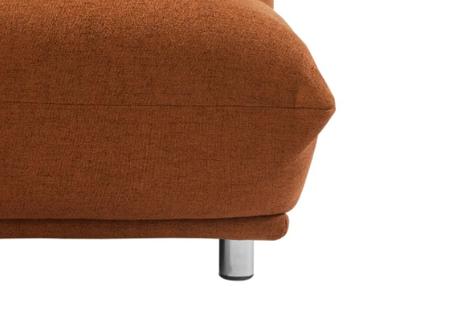 Armless Accent Chair, Oversized Upholstered Fabric Single Sofa V411