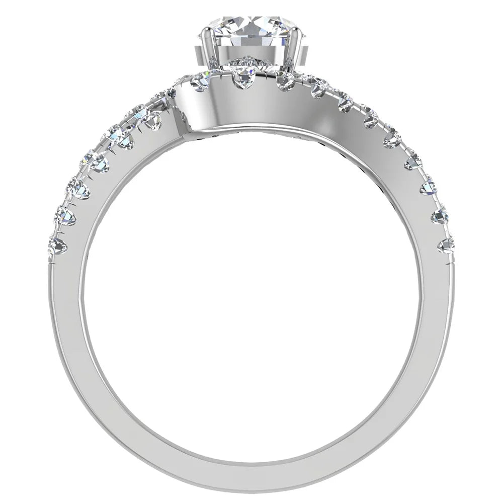 14K White Gold Diamond Ring 1.25 CT H18090