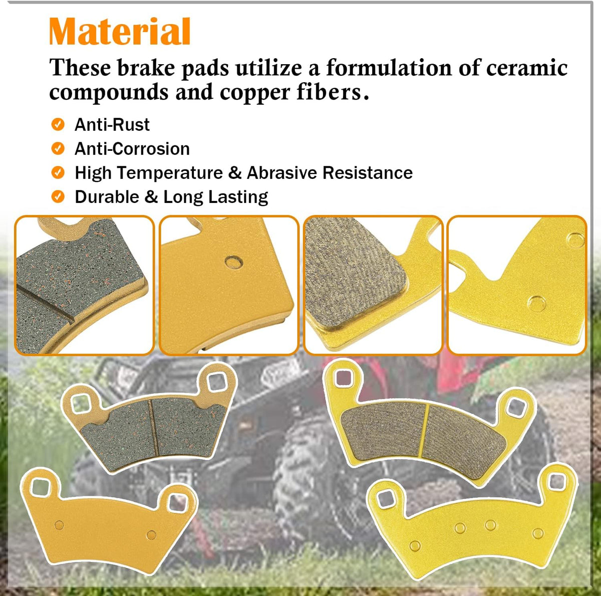Severe Duty Brake Pads Pack of 2 R77149