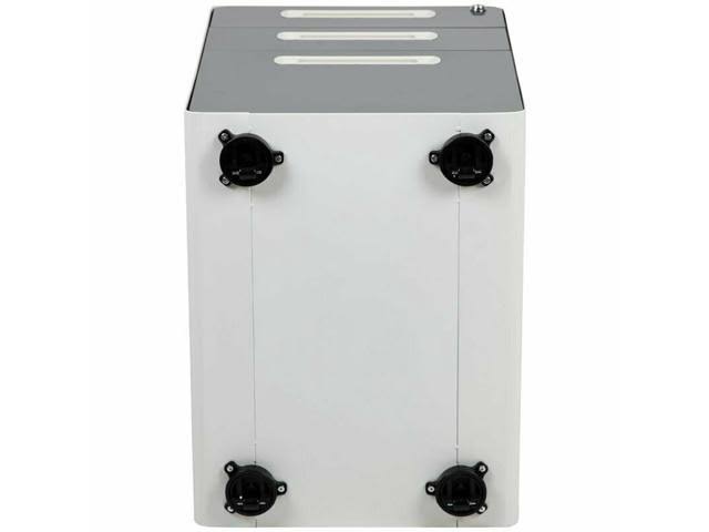 3 Drawer Mobile File Cabinet in White and Charcoal X538534