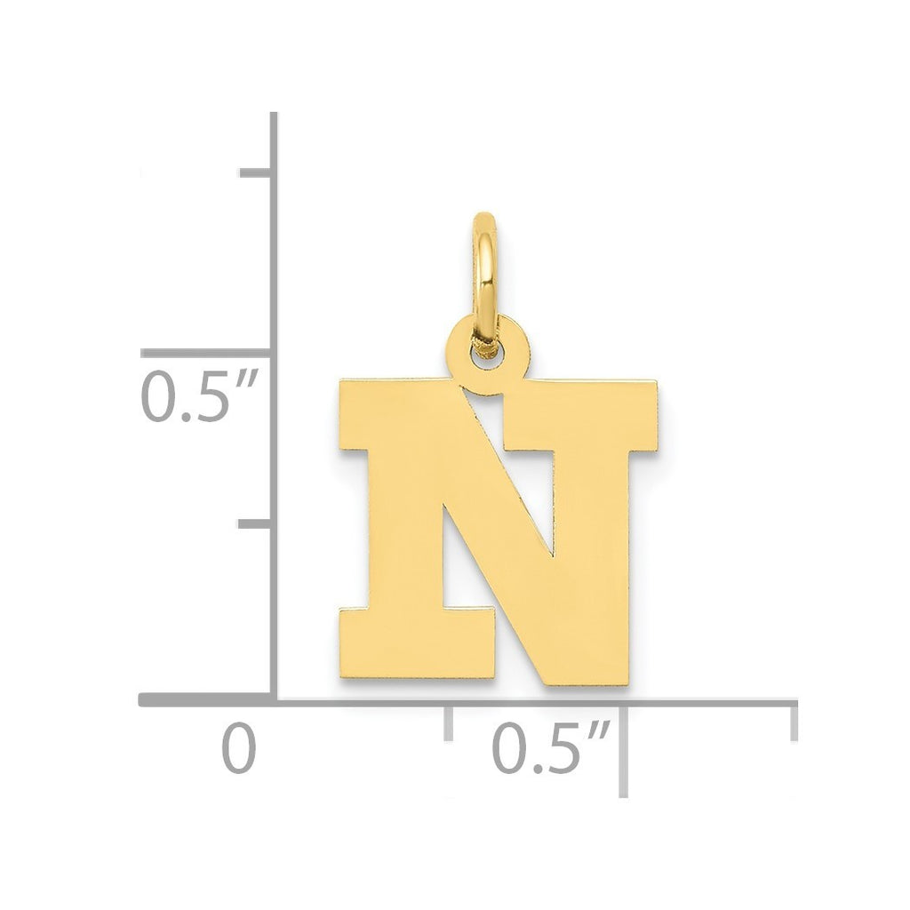 10k Gold Block Letter Name Pendant Necklace B53612