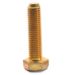 1/4 inch-20 x 7 1/2 inch Coarse Thread Grade 8 Hex Cap Screw Yellow Zinc Plated Pk 137 B983908