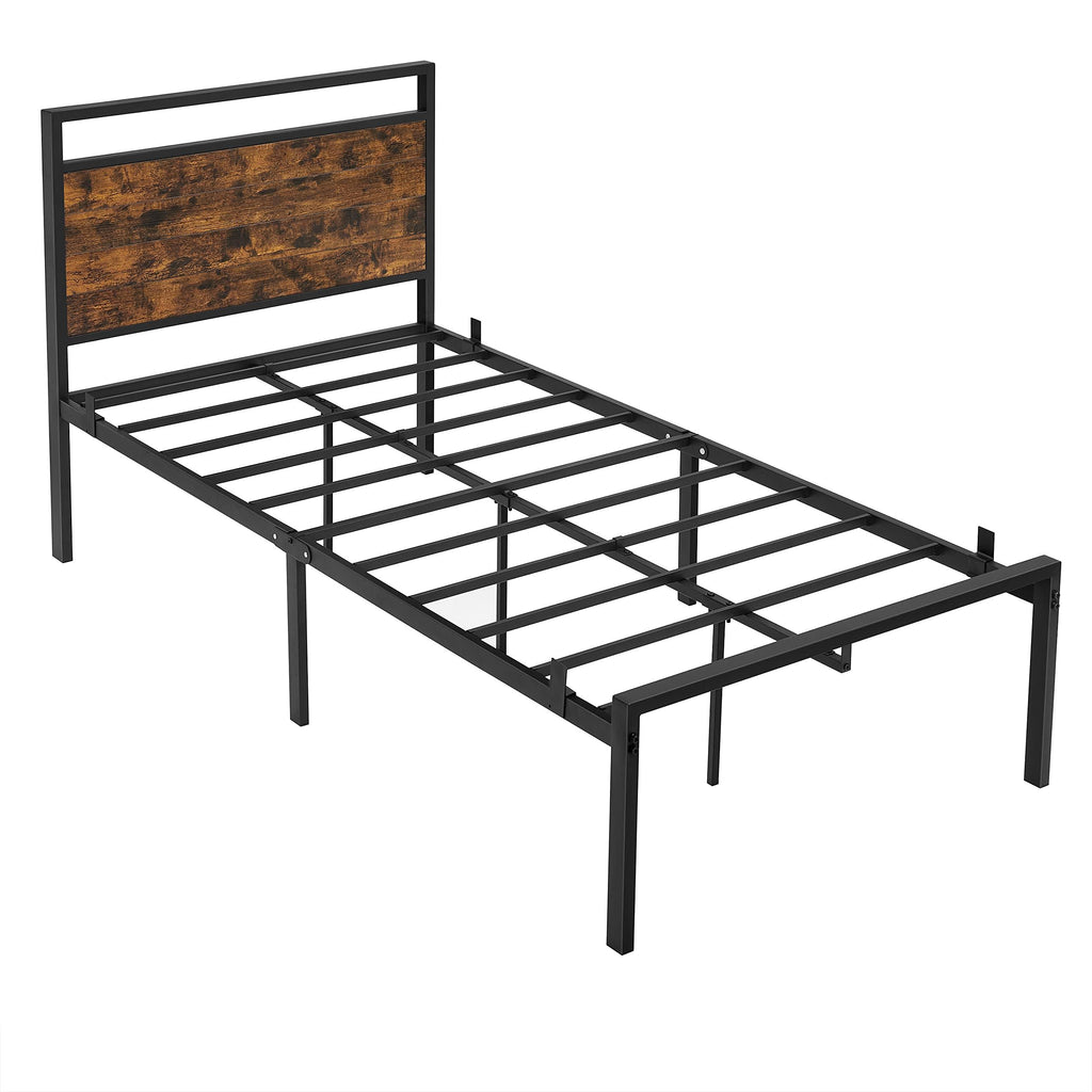 Twin Size Metal Bed Frame with Headboard A672361