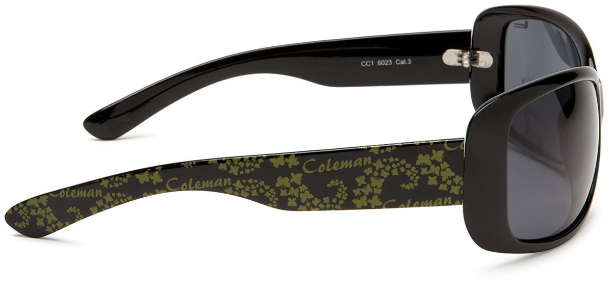 Black and Green Frame Smoke Lens Polarized Sunglasses I89079