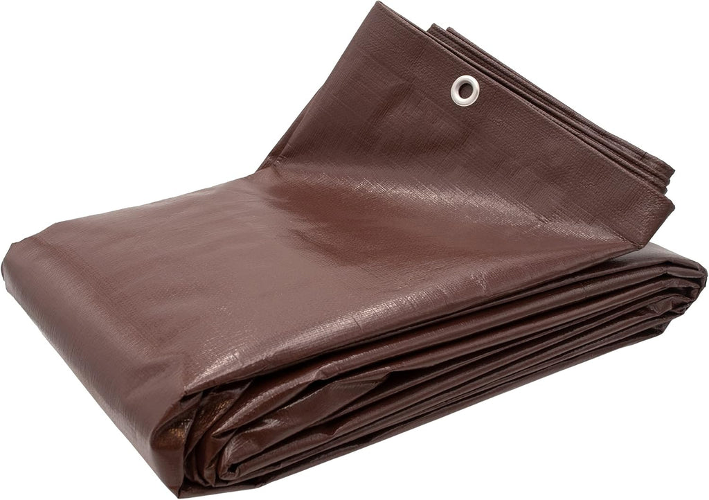 Brown 8 Oz. Heavy Duty Tarps Pack of 2 F978453