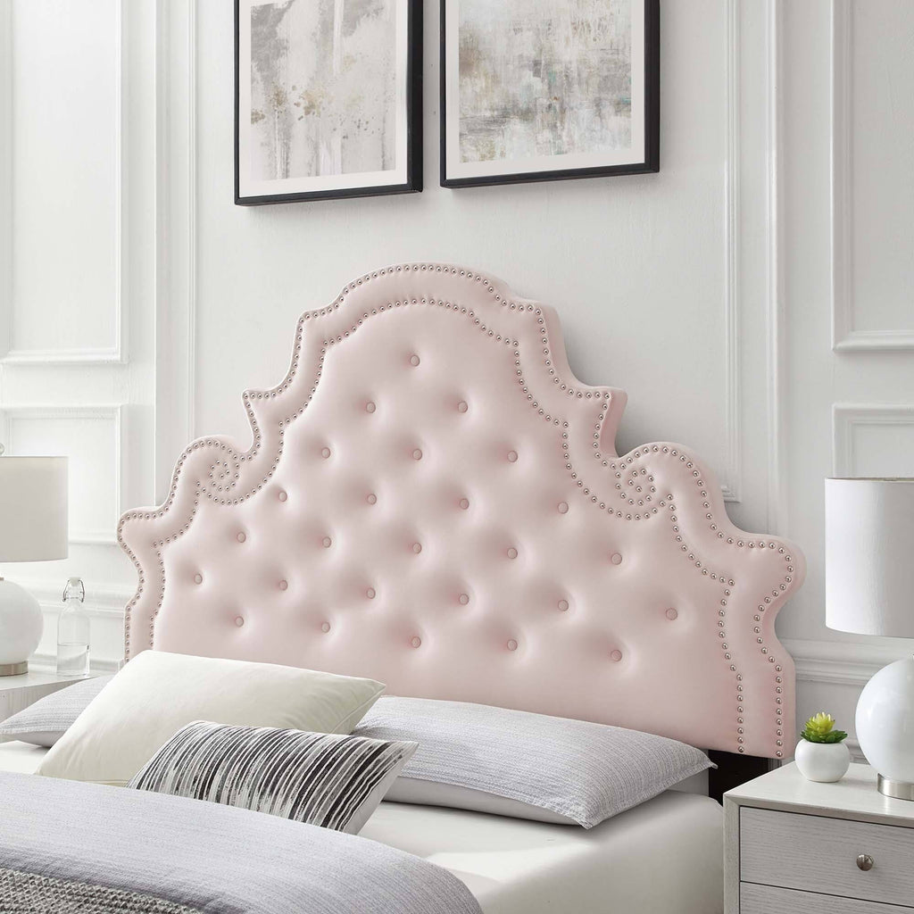 Twin Headboard Charcoal Velvet Q15910
