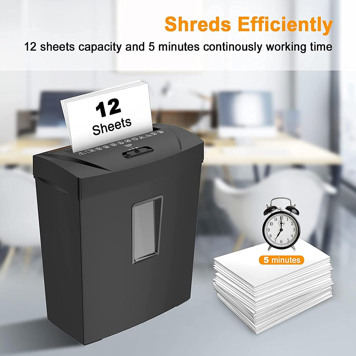 12 Sheet Crosscut Paper Shredder U44249