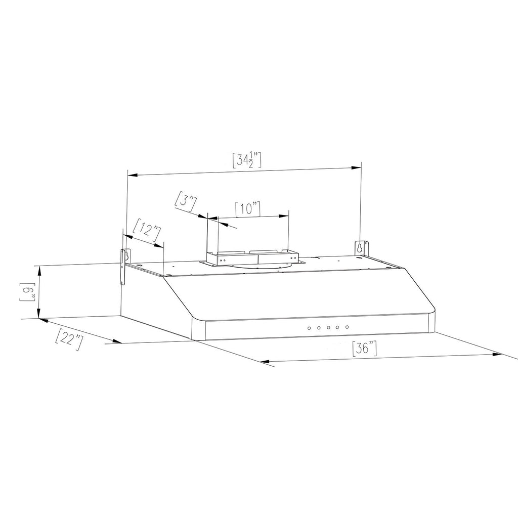 2 Piece Kitchen Appliances Package with 30" Gas Cooktop and 36" Under Cabinet Range Hood R513934