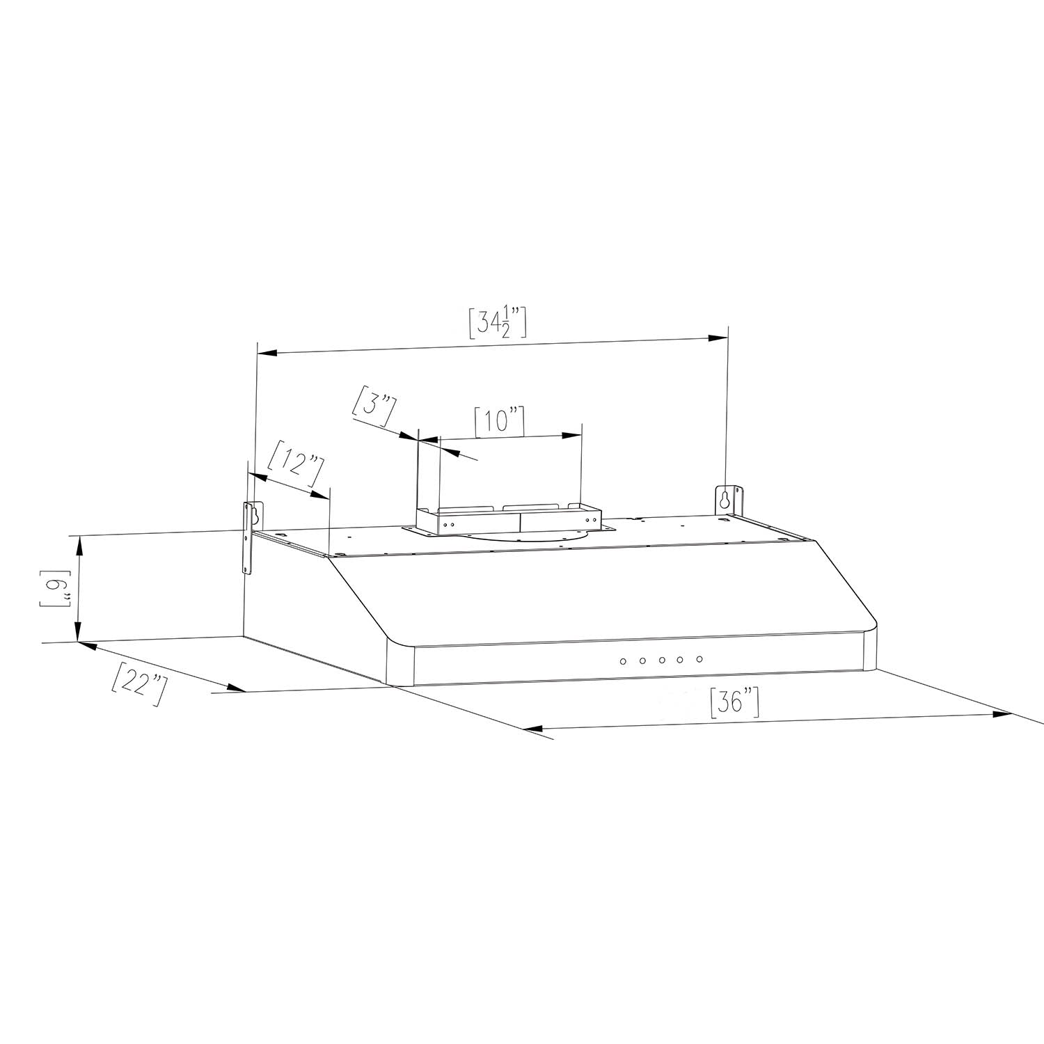 2 Piece Kitchen Appliances Package with 30" Gas Cooktop and 36" Under Cabinet Range Hood R513934