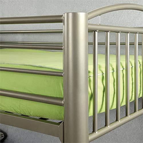 Metallic Gold Metal Twin Over Full Bunk Bed F163