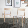 Solid Wood Side Chair White Light Wood B8195