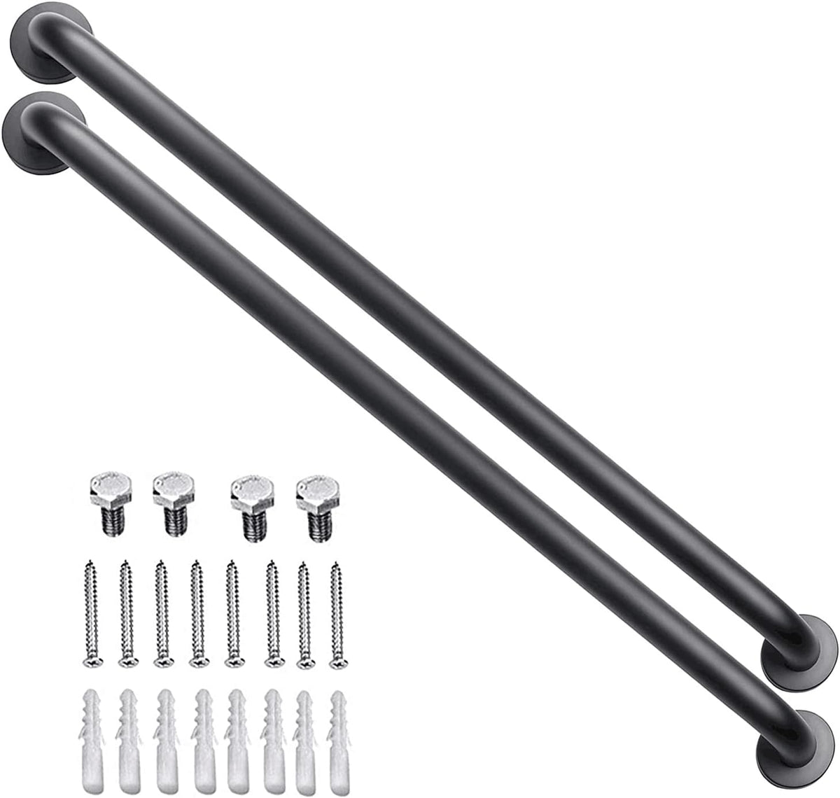 2 Pack 32 Inch Stainless Steel Chrome Bathroom Grab Bar Handle C84126
