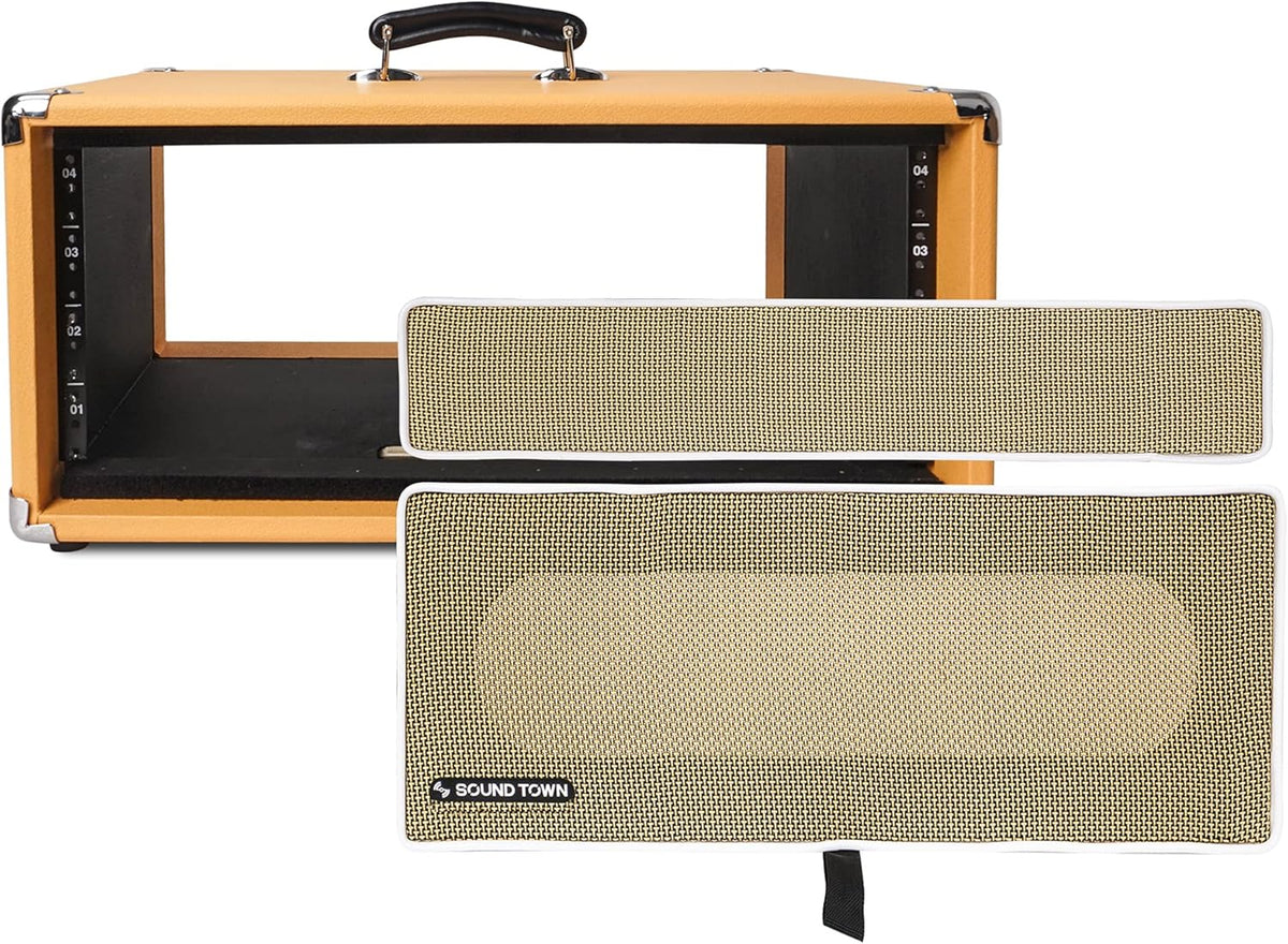 Black 4U Amp Rack Case with Rubber Feet W326