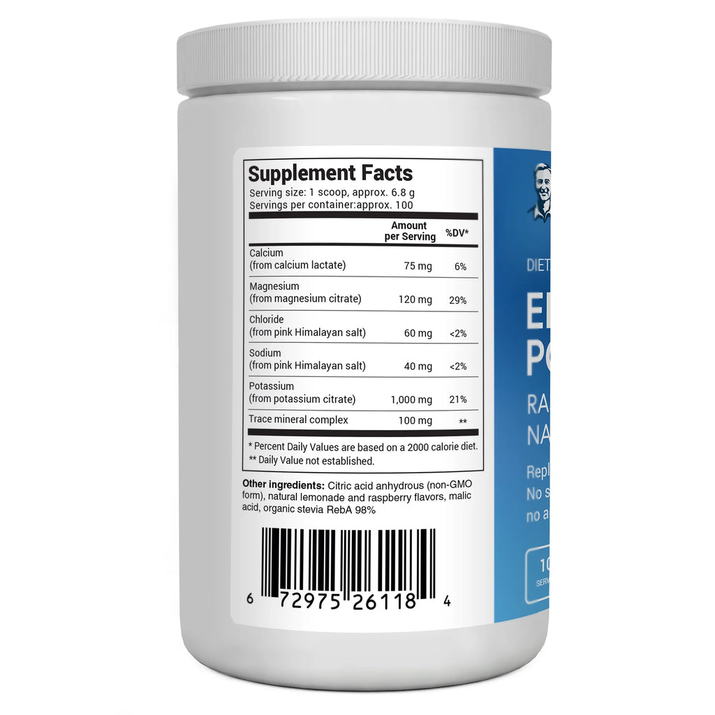 Raspberry & Lemon Electrolyte Powder, 100 Servings M366
