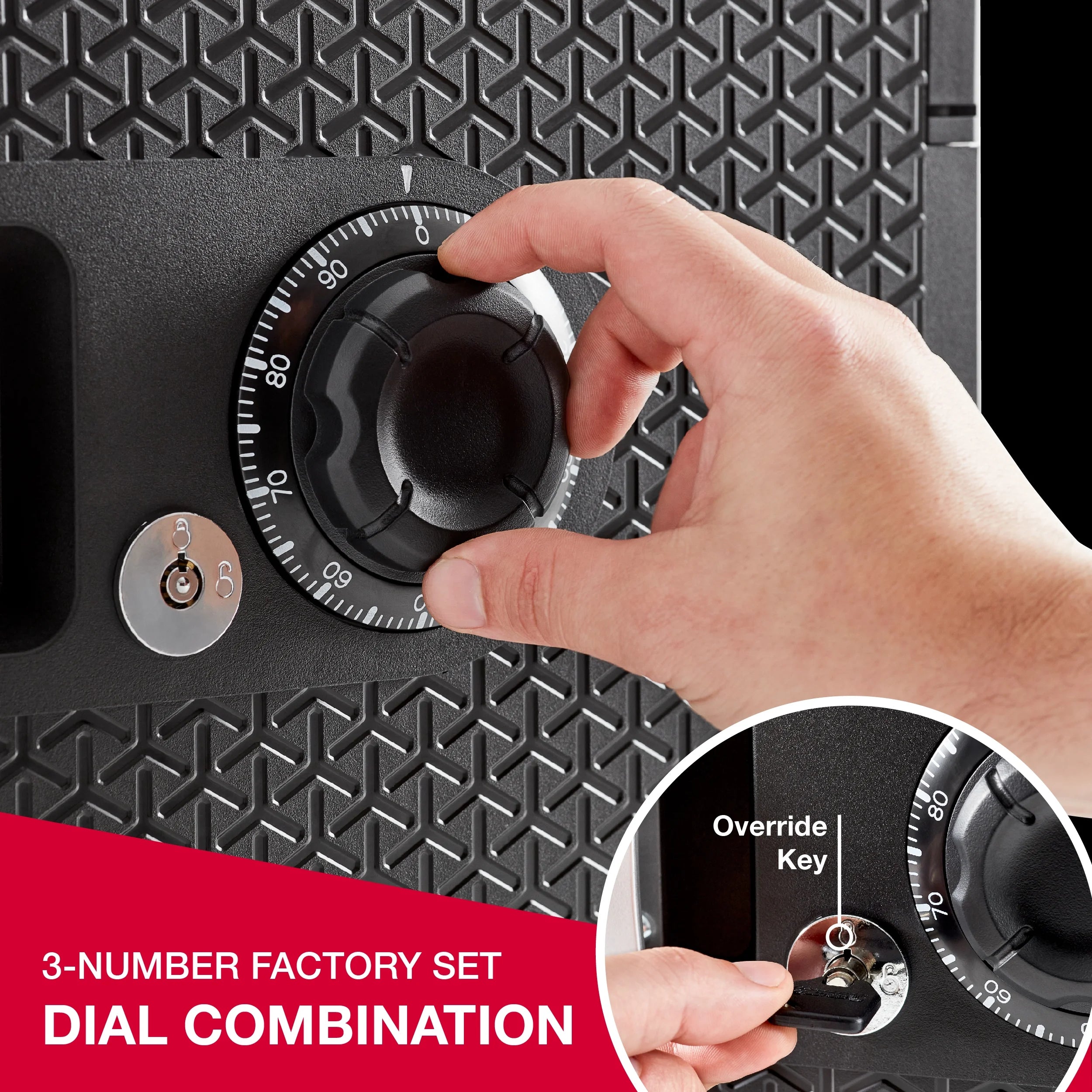 Fire-Resistant Water-Resistant Home Safe with Combination Lock and Override Key I4196