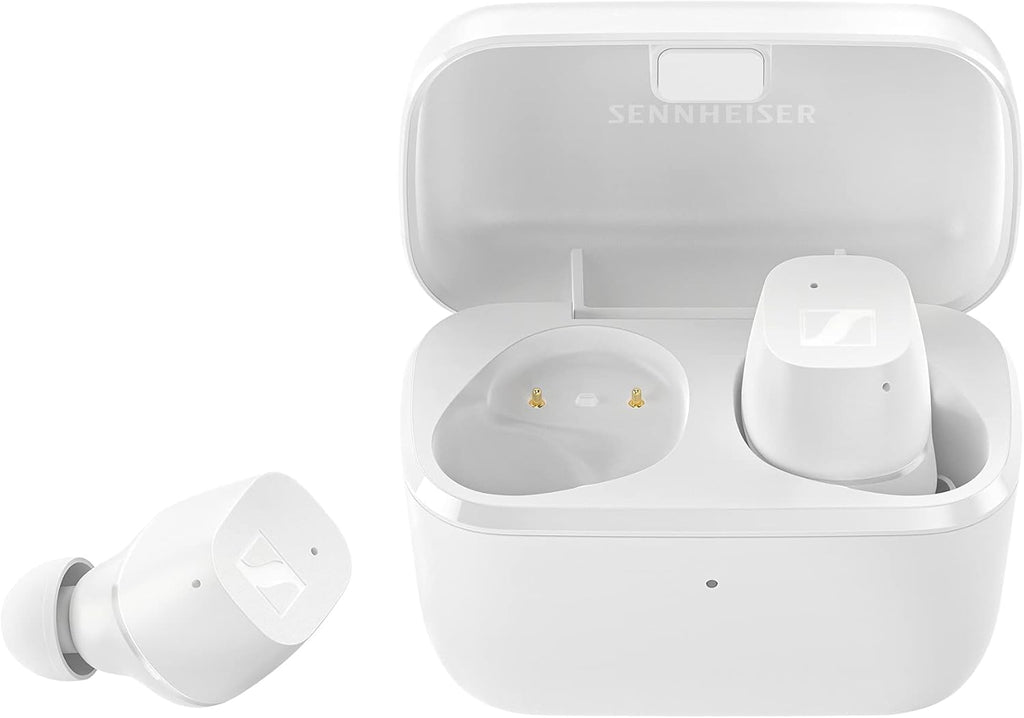 White Bluetooth In-Ear Earbuds with Passive Noise Cancellation B7304