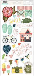 Rose Gold Foil Cardstock Stickers 57/Pkg F293
