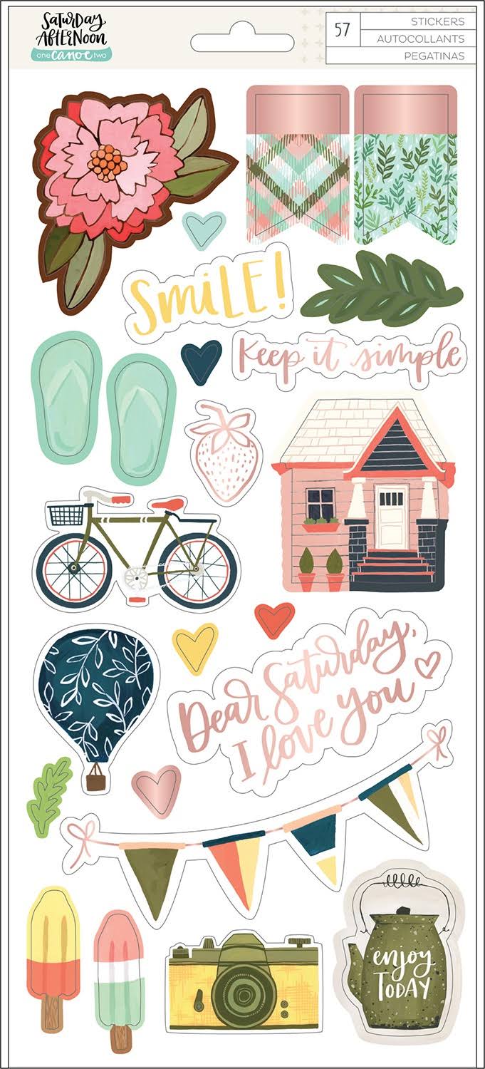 Rose Gold Foil Cardstock Stickers 57/Pkg F293