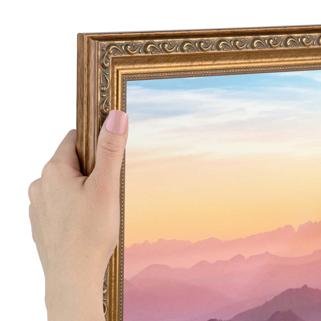 20" x 30" Dark Gold Wood Picture Frame K672