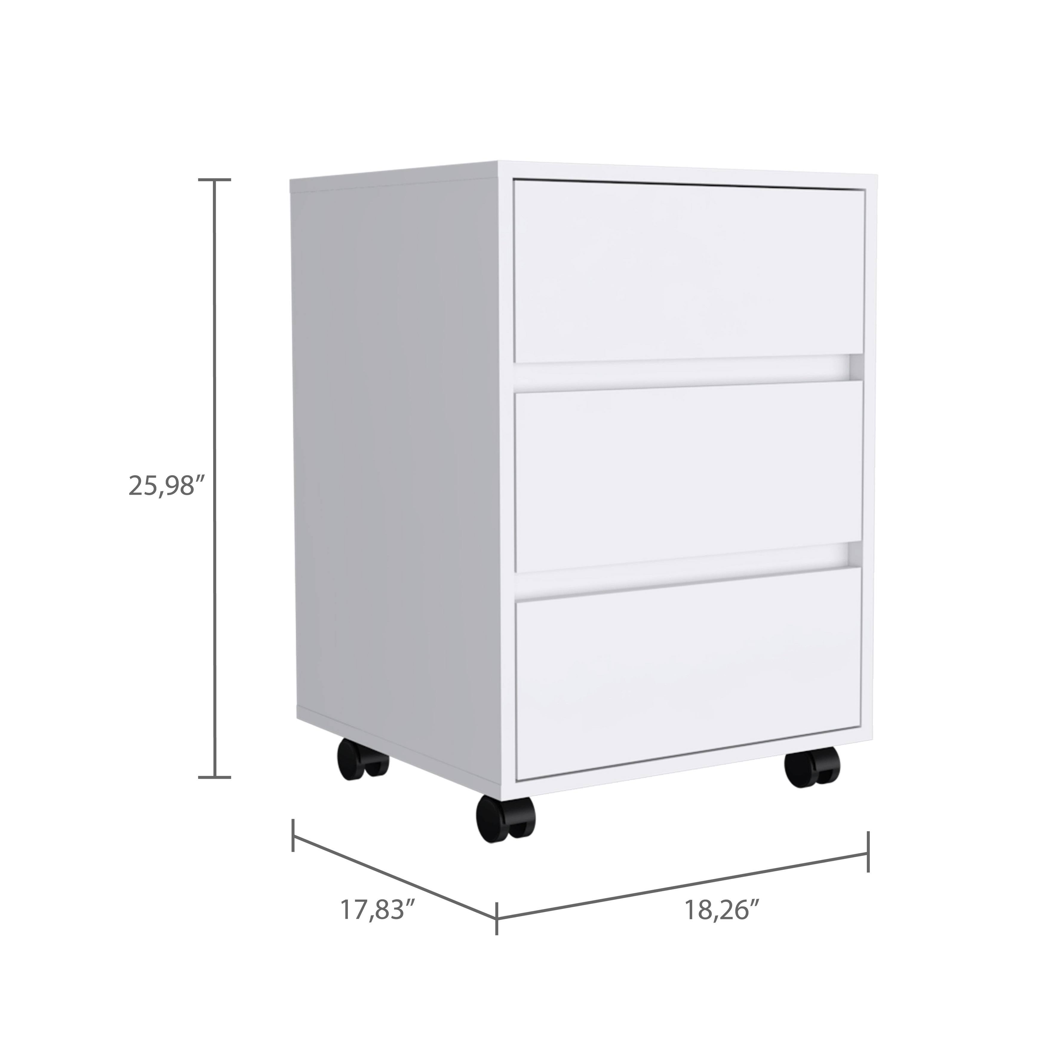 Grey 3 Drawer Filing Cabinet D89398