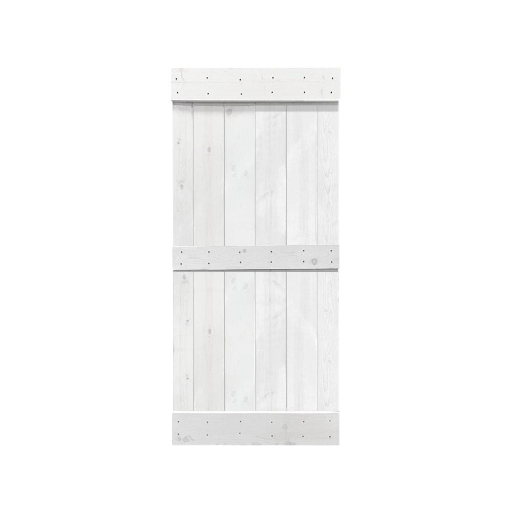 Solid Sage Green Stained Pine Wood Interior Sliding Barn Door Slab F571397