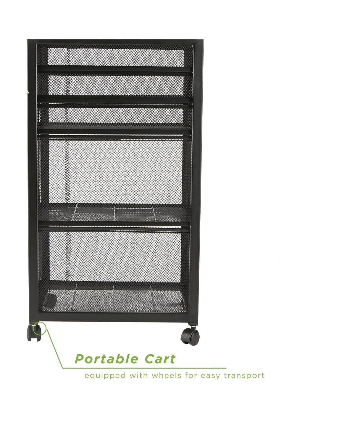 5-Tiered Drawer Storage Cart Black A50961
