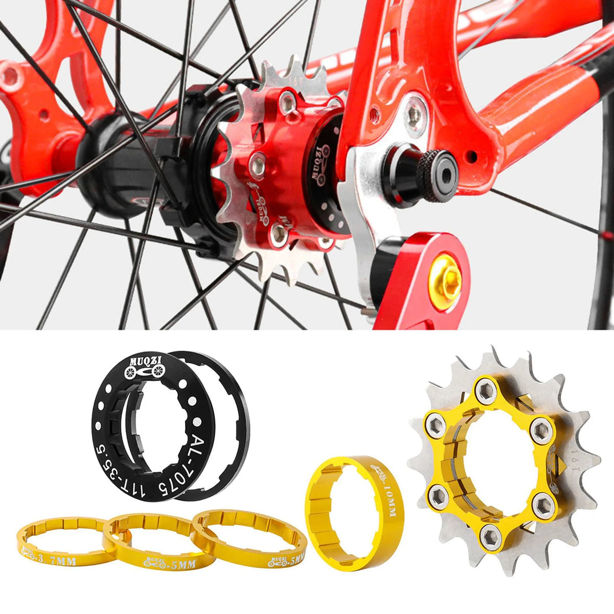 16T Single Cog Set Aluminum Alloy Freewheel Gear for Mountain Bike Hubs BMX I449265