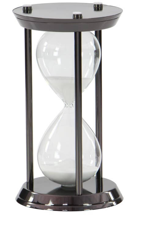 Metallic Black Sand Timer H7552