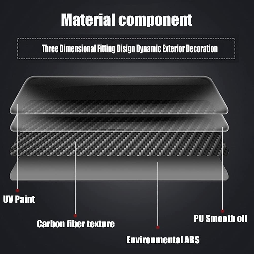 Carbon Fiber Center Console Gear Shift Panel Cover Sticker Interior Trim Decal Pack of 2 K54746