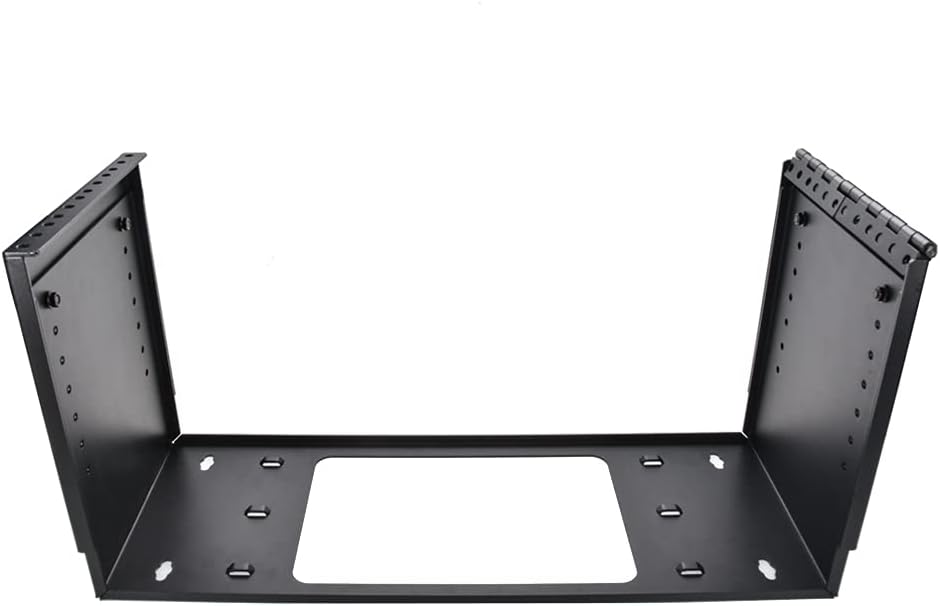 4U Hinged Extendable Wall Mount Bracket, Max 13.5" Depth, Collapsible Network Equipment Rack Black, Pack of 2 V65464