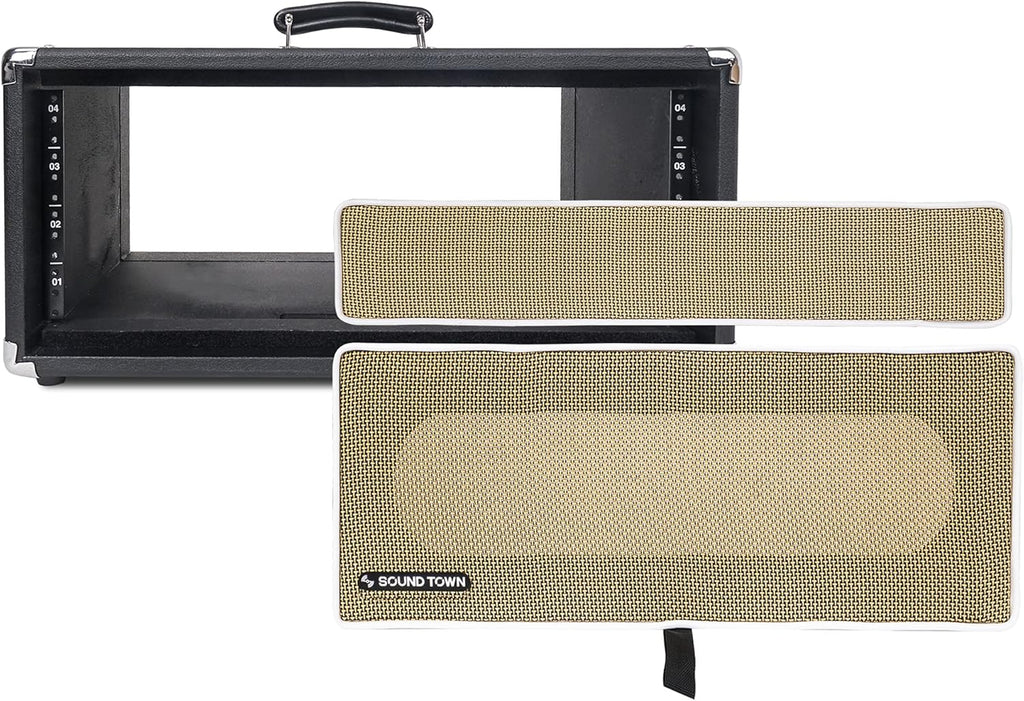 Black 4U Amp Rack Case with Rubber Feet W326