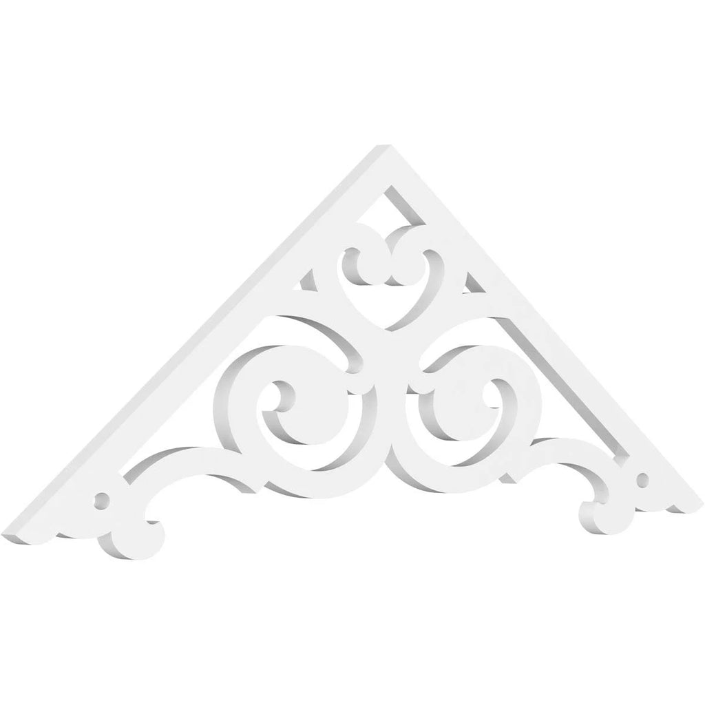 48 inchw x 18 inchh x 1 inchp PVC Gable Pediment A50862