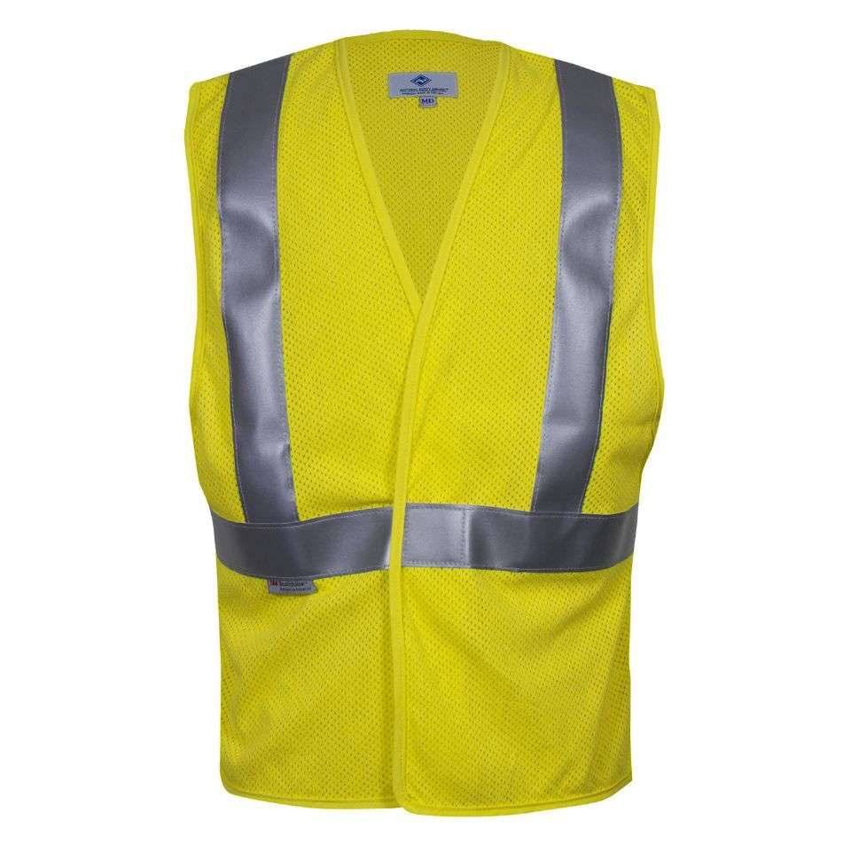 Flame Resistant Contractor Road Vest, ANSI Class 2, Type R 3XL, Yellow S8625