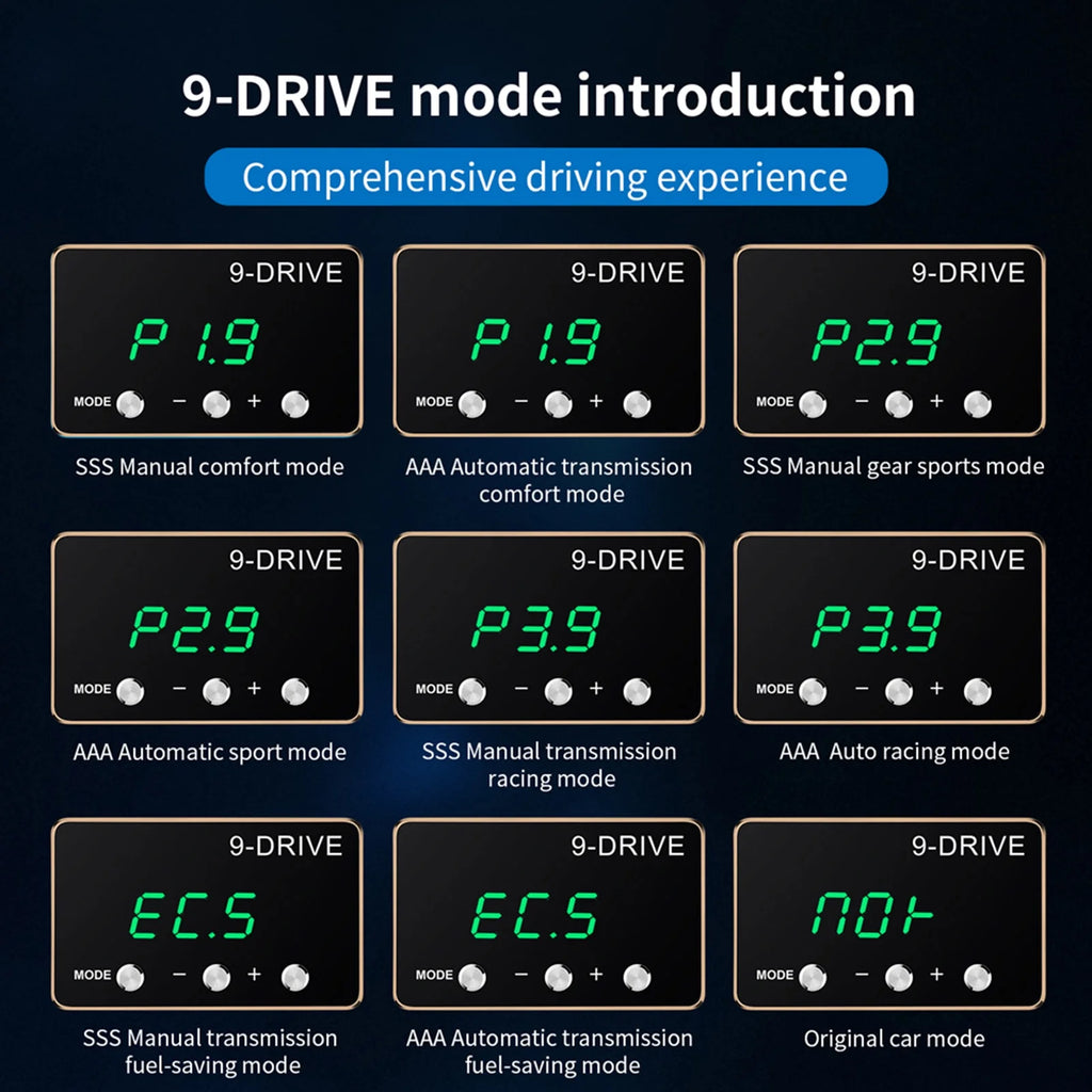 9 Drive Electronic Throttle Controller Pedal Racing Accelerator Booster Replacement F171
