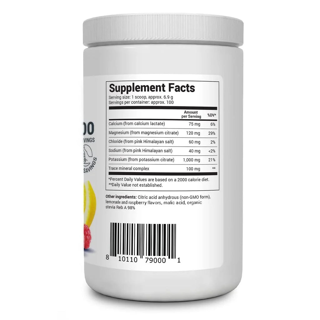 Raspberry & Lemon Electrolyte Powder, 100 Servings M366