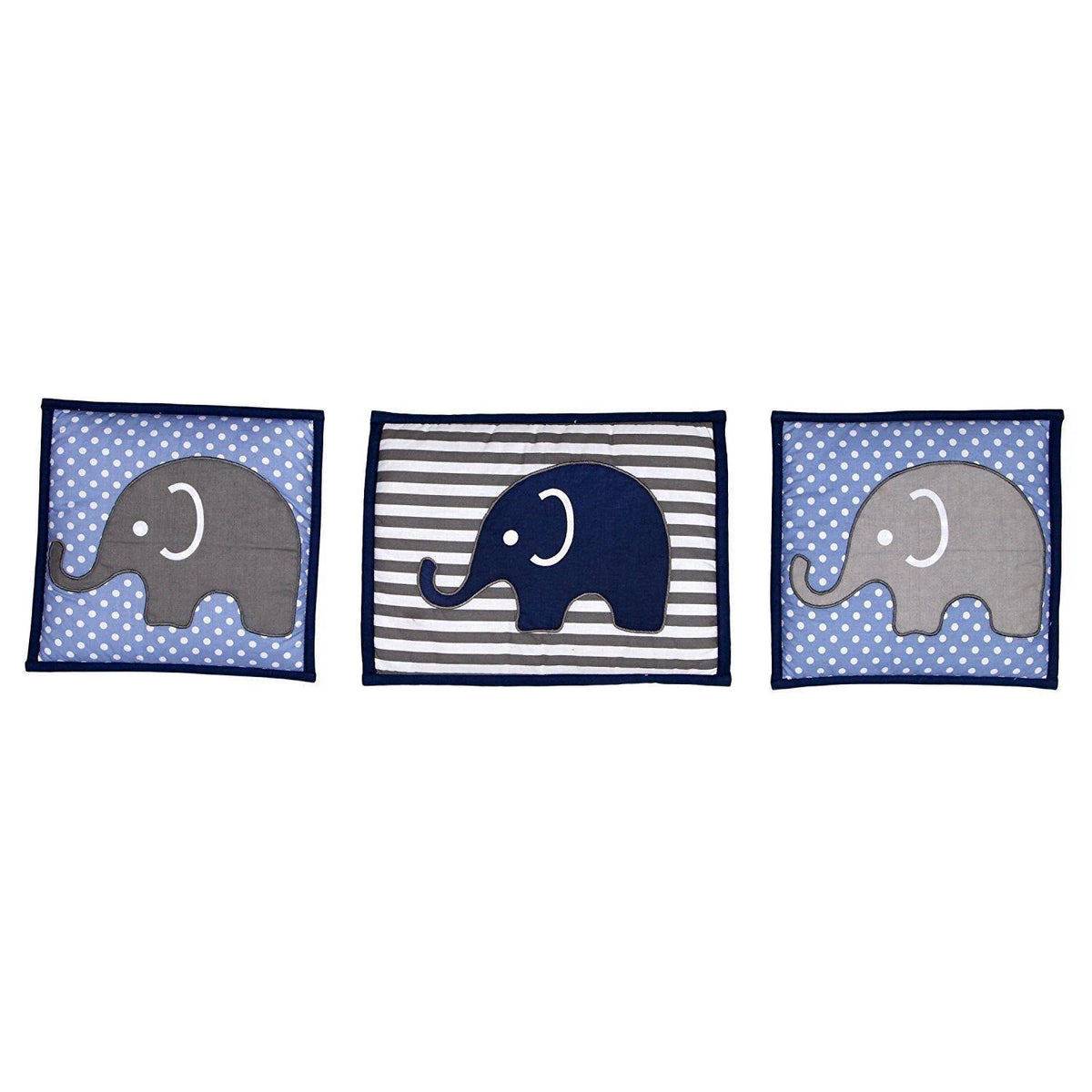 10 Piece Blue Gray Crib Bedding Set F904
