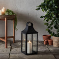 18” Black Battery Operated LED Flameless Candle Lantern Pack of 2 V951522