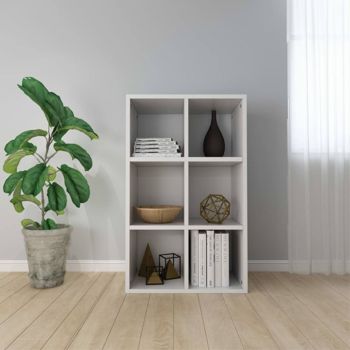 White Chipboard Book Cabinet Sideboard Z5580