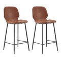 26" Faux Leather Counter Stools (Set of 2) V536
