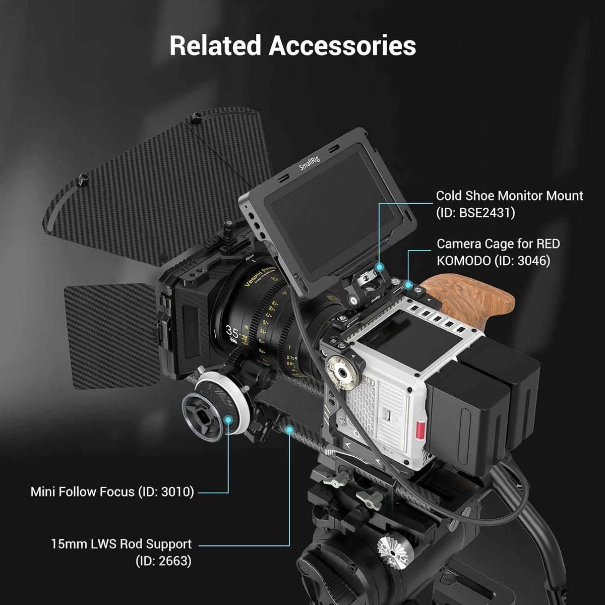 Mini Matte Box Pro with 4 x 5.65 Filter Trays and Adapter Ring H14846