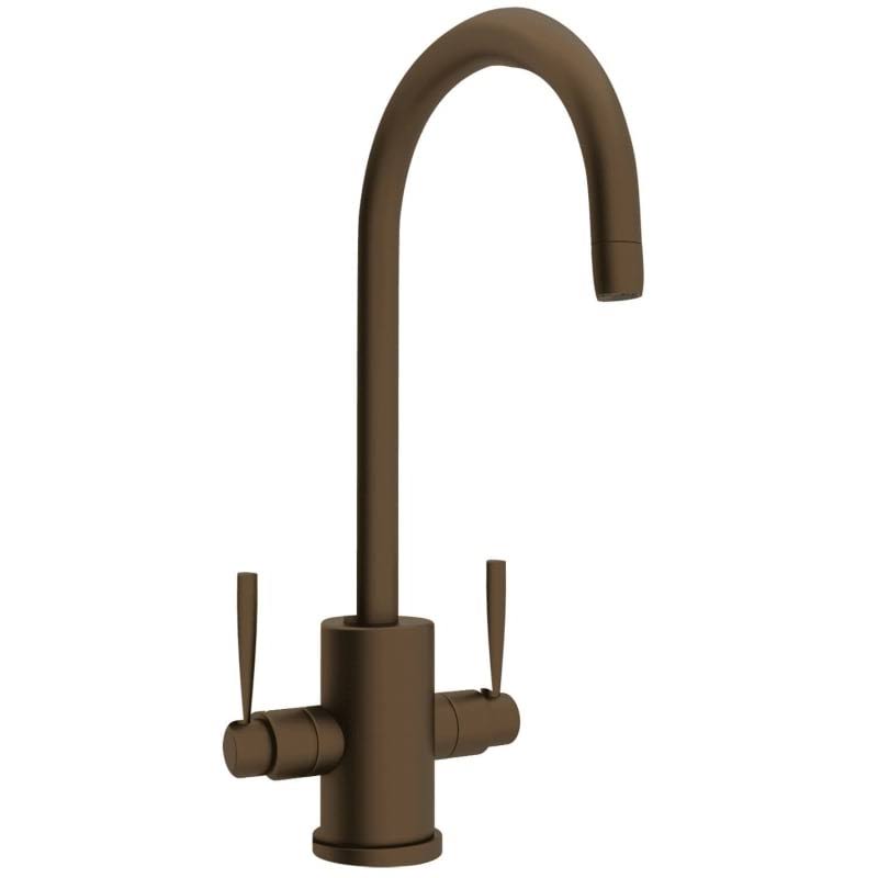 Single Hole Bar Faucet with Round Body and C Spout - English Bronze X1246