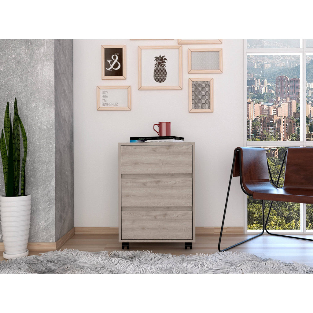 Grey 3 Drawer Filing Cabinet D89398