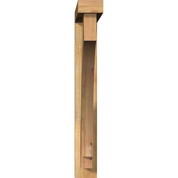 Rough Sawn Bracket with Offset Brace, Western Red Cedar B67216