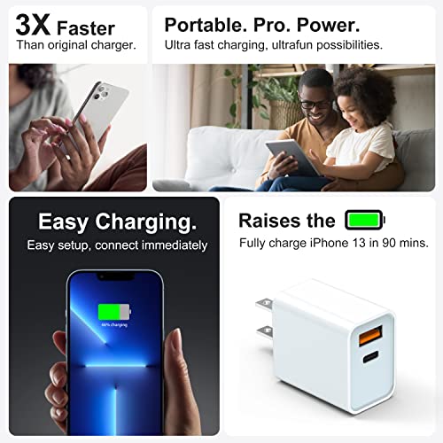 20W Dual Port USB-C Wall Charger (White) Z6685