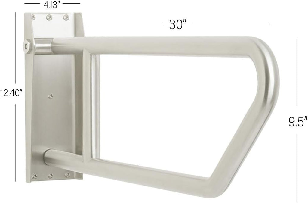 Satin Stainless Steel 30 inch Swing Up Grab Bar Y7360