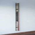 Satin Black 72 Bottle Wall Mounted Wine Bottle Rack A622