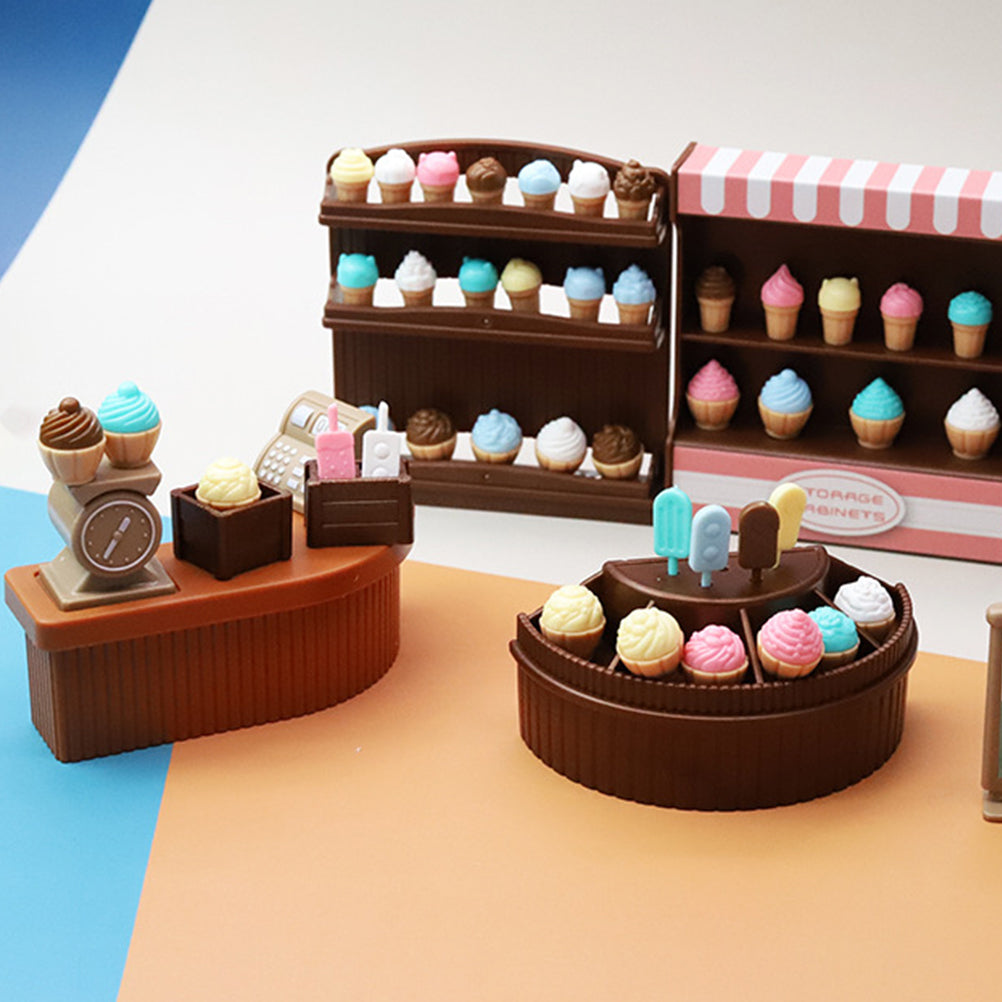 Mini Ice Cream Shop Children’s Toys Cake Cabinet Ornament D80827