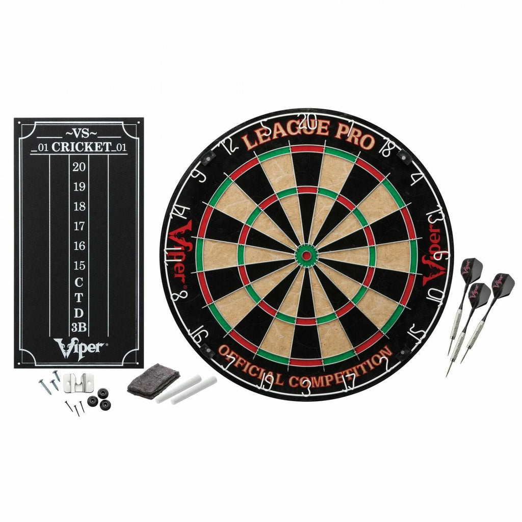 Sisal Dartboard Starter Kit with Steel Tip Darts L628