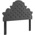 Twin Headboard Charcoal Velvet Q15910