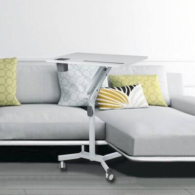 White Adjustable Laptop Cart G254